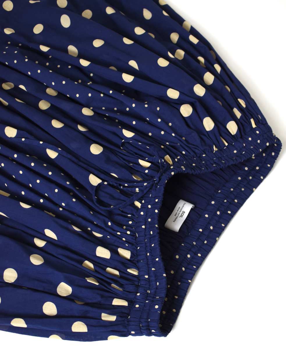 NSL25017(スカート) 80s COTTON VOILE DOT PRINT(PATCHWORK) GATHERED SKIRT