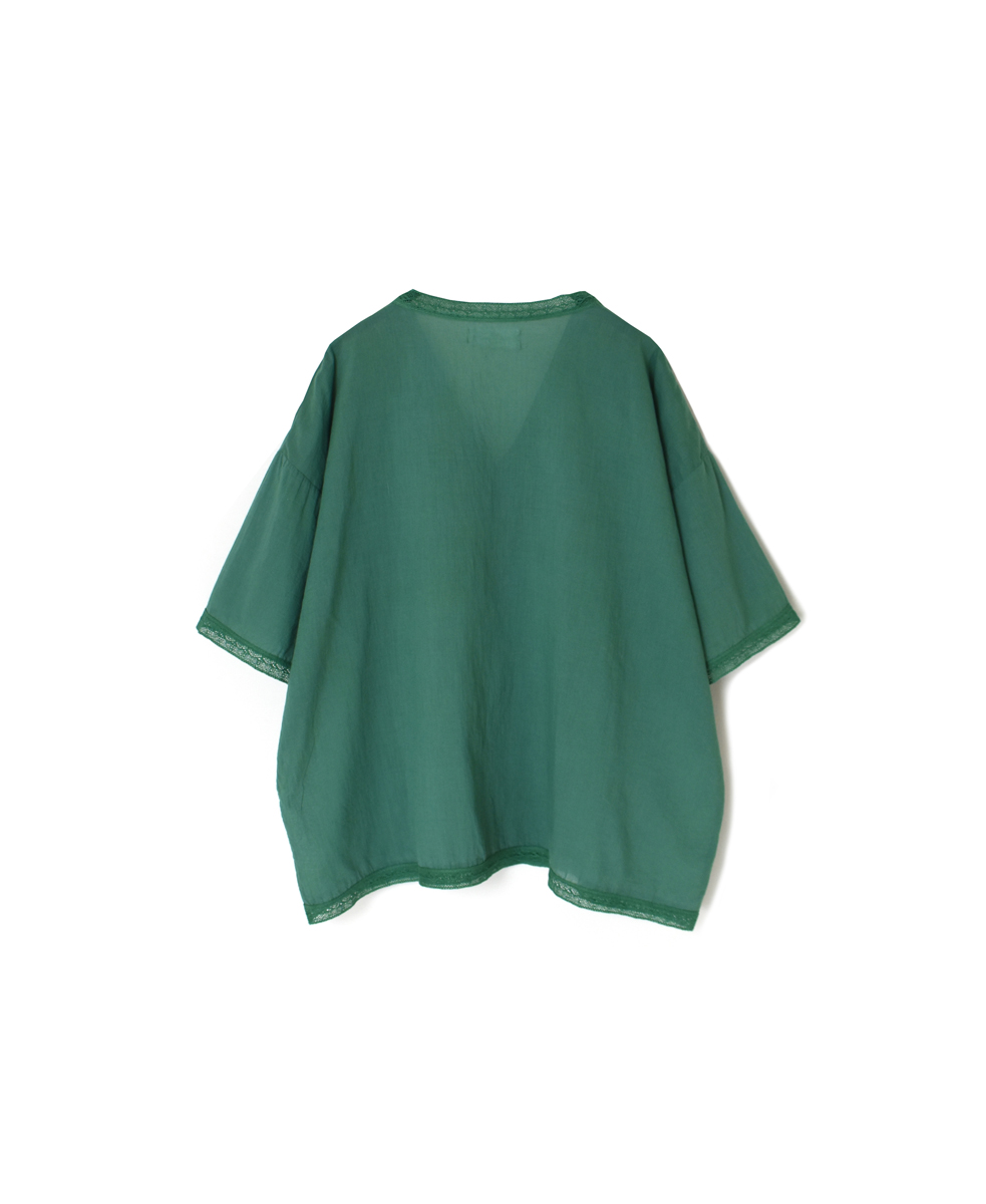 NSL24032 (ブラウス) VOILE LACE V-NECK LACE S/SL PULLOVER