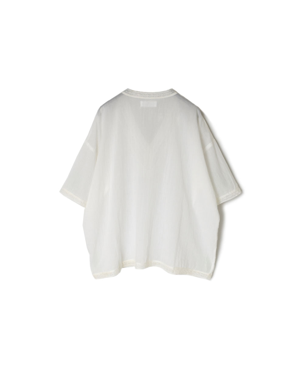 NSL24032 (ブラウス) VOILE LACE V-NECK LACE S/SL PULLOVER