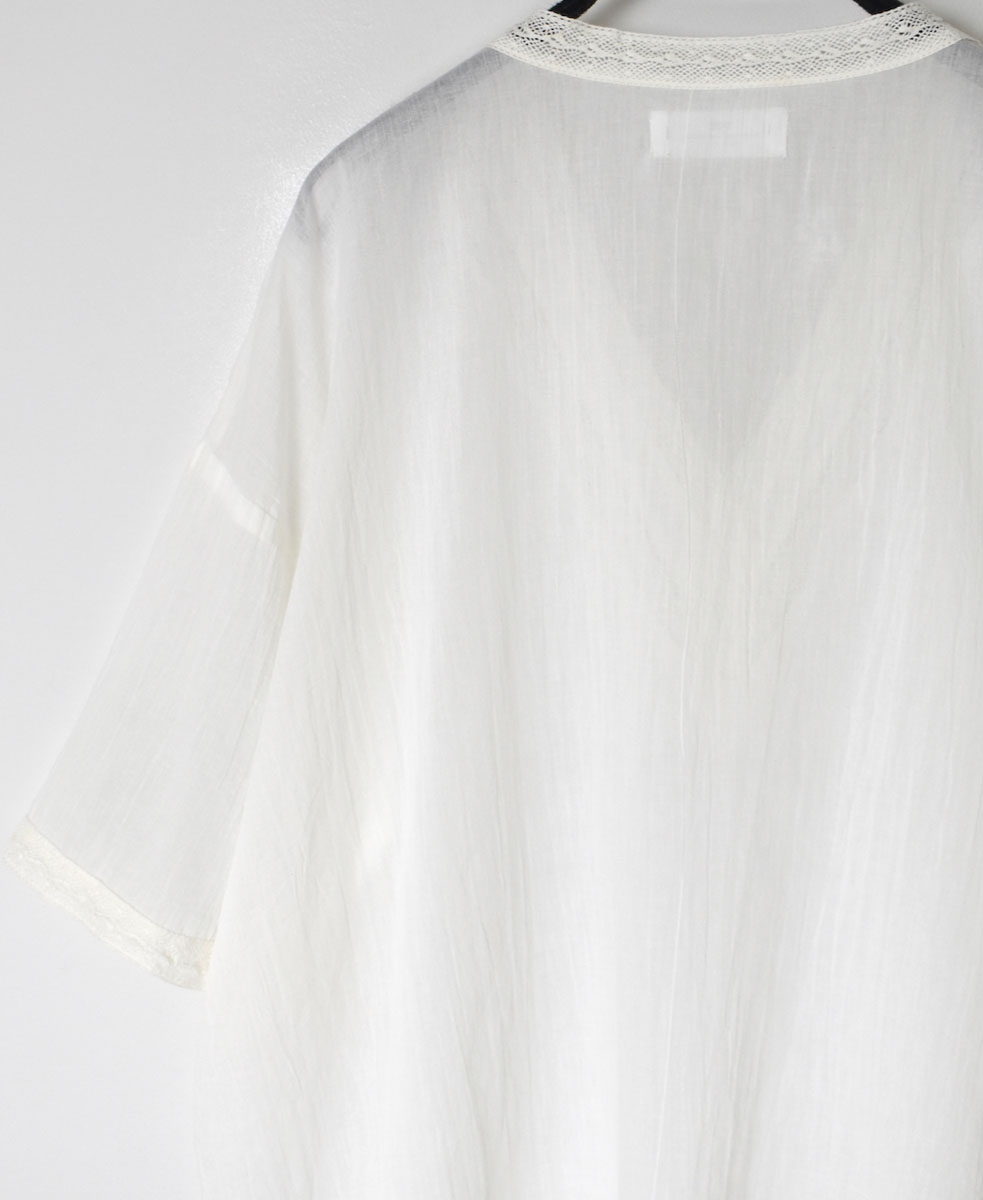 NSL24032 (ブラウス) VOILE LACE V-NECK LACE S/SL PULLOVER