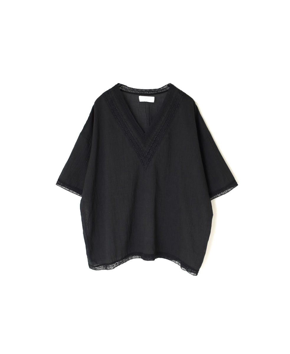 NSL24032 (ブラウス) VOILE LACE V-NECK LACE S/SL PULLOVER