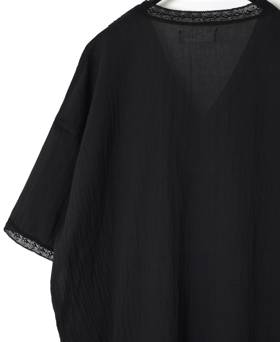 NSL24032 (ブラウス) VOILE LACE V-NECK LACE S/SL PULLOVER