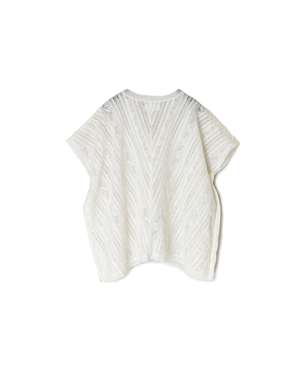 NSL25063(ブラウス) VOILE LACE ALL LACE FRENCH/SL PONCHO