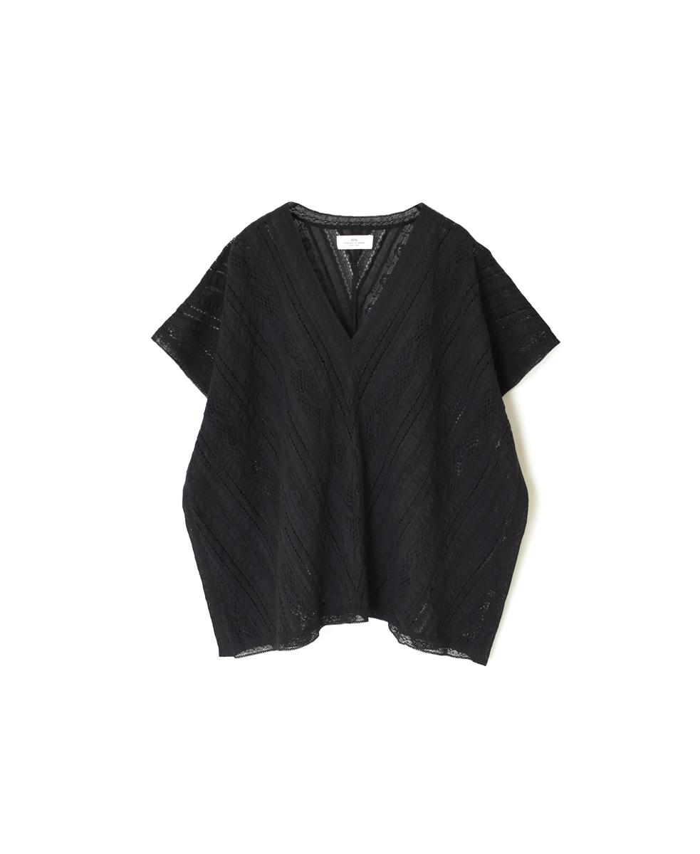 NSL25063(ブラウス) VOILE LACE ALL LACE FRENCH/SL PONCHO