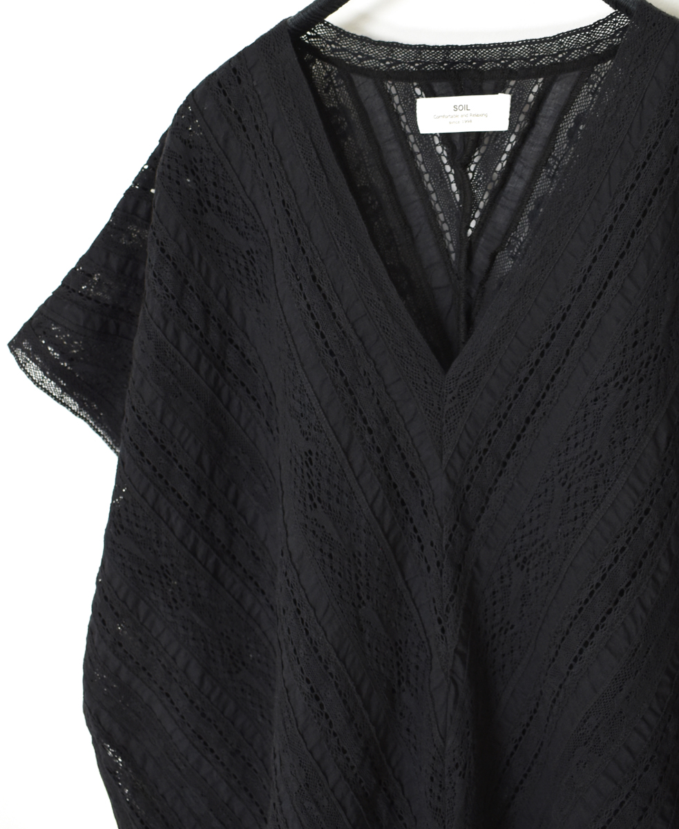 NSL25063(ブラウス) VOILE LACE ALL LACE FRENCH/SL PONCHO