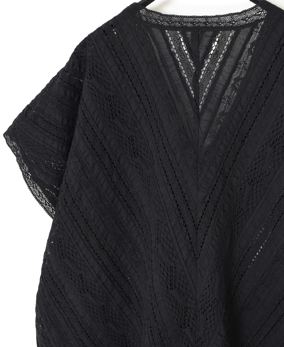 NSL25063(ブラウス) VOILE LACE ALL LACE FRENCH/SL PONCHO