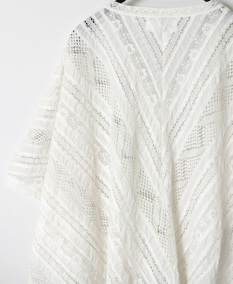 NSL23052 (ポンチョ) VOILE LACE ALL LACE PONCHO