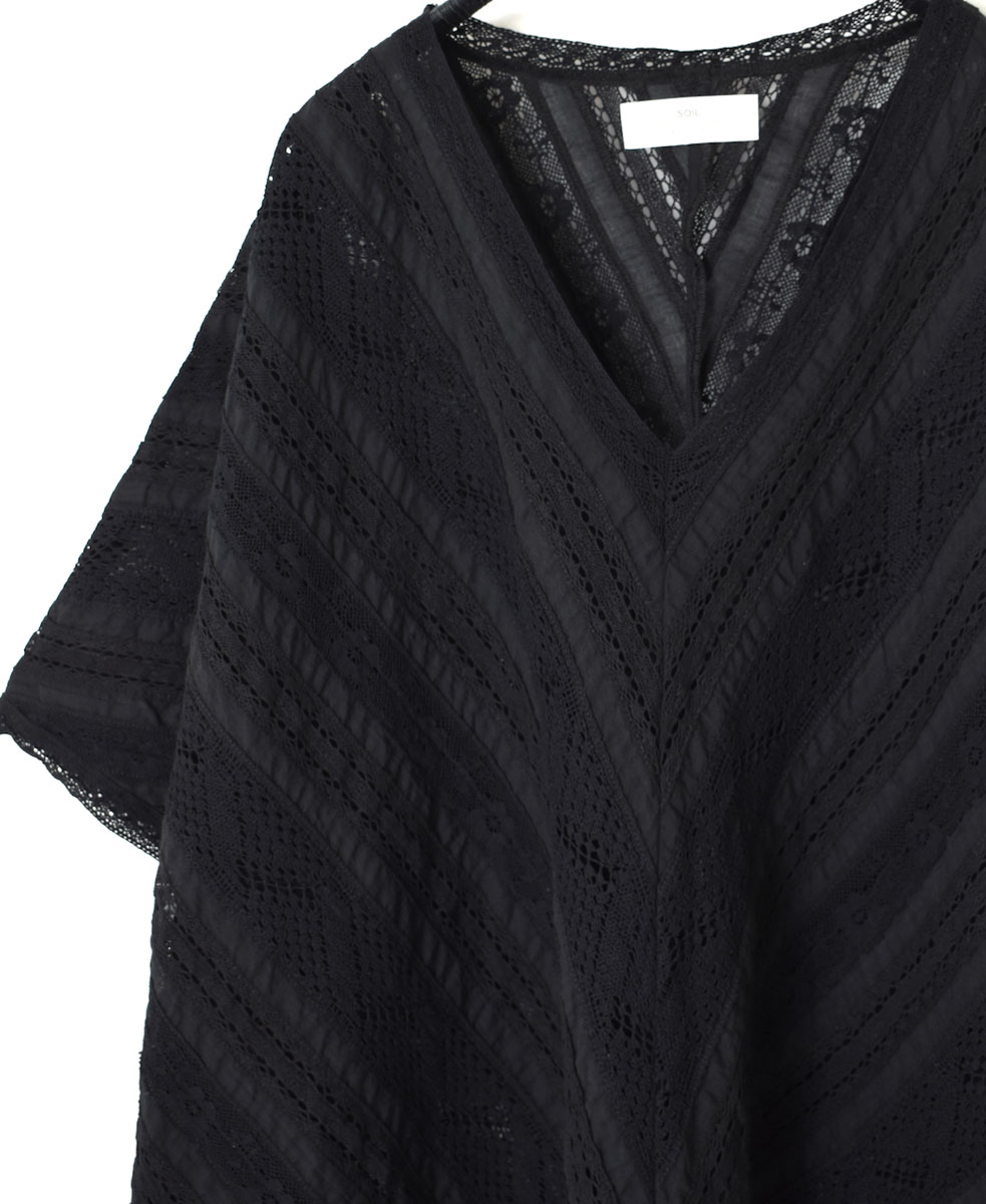 NSL23052 (ポンチョ) VOILE LACE ALL LACE PONCHO