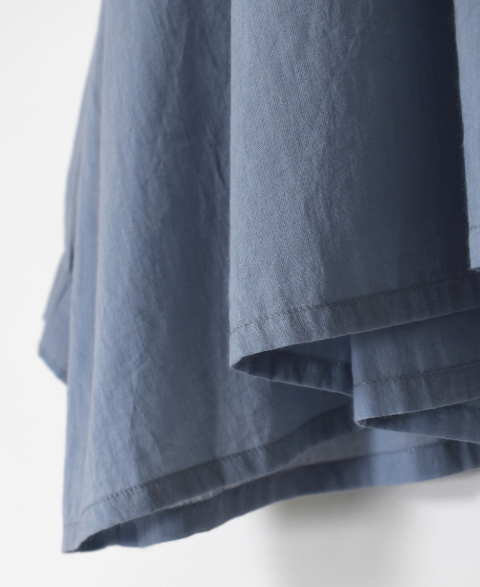 NSL25041(シャツ) 80s COTTON VOILE PLAIN BANDED COLLAR GATHER SHIRT