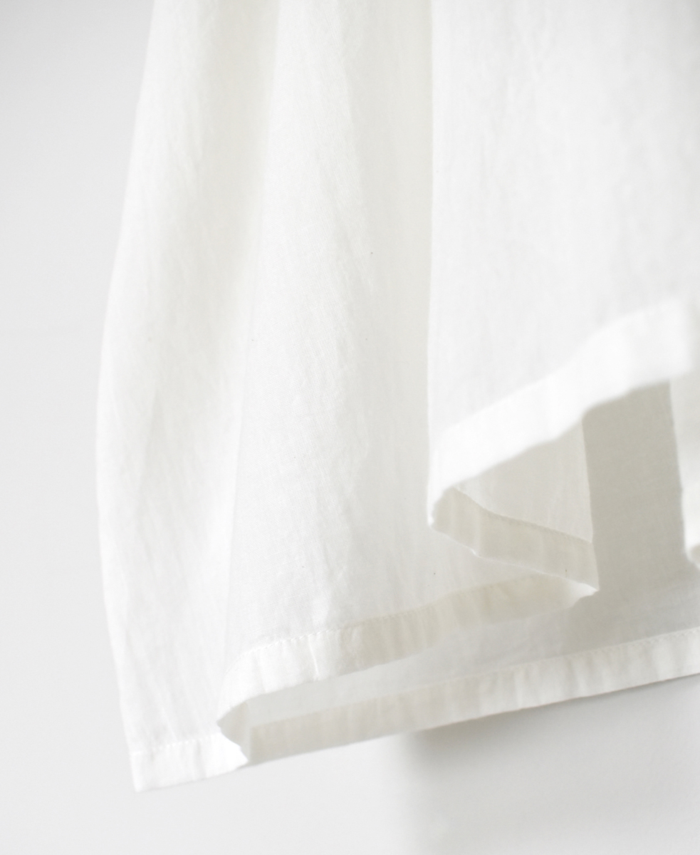 NSL25041(シャツ) 80s COTTON VOILE PLAIN BANDED COLLAR GATHER SHIRT