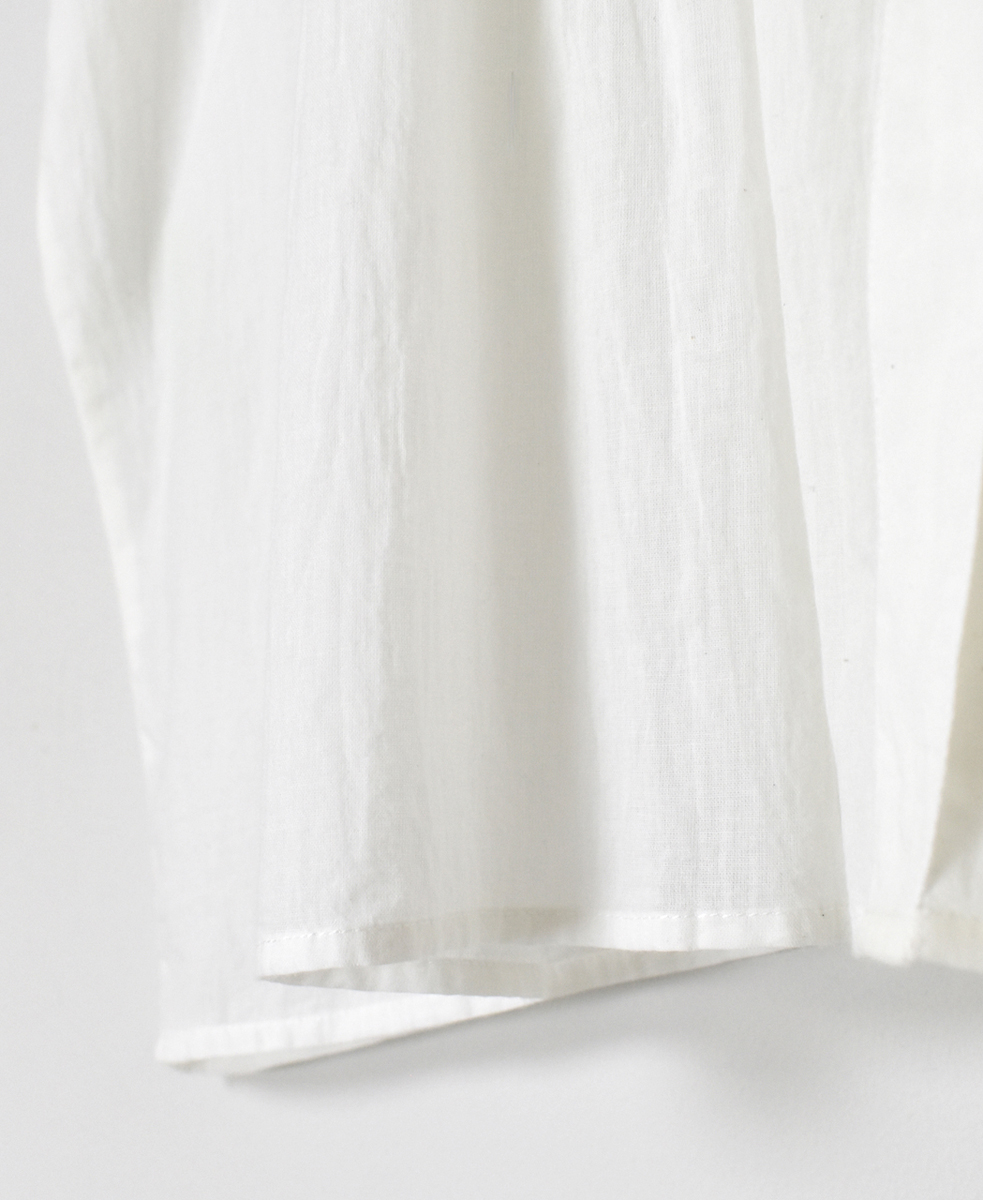 NSL25042(シャツ) 80s COTTON VOILE PLAIN BANDED COLLAR FRENCH/SL PINTUCK SHIRT