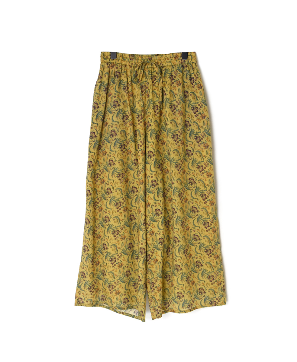 NSL25096(パンツ) 80s VOILE PAISLEY FLOWER PRINT WIDE EASY PANTS