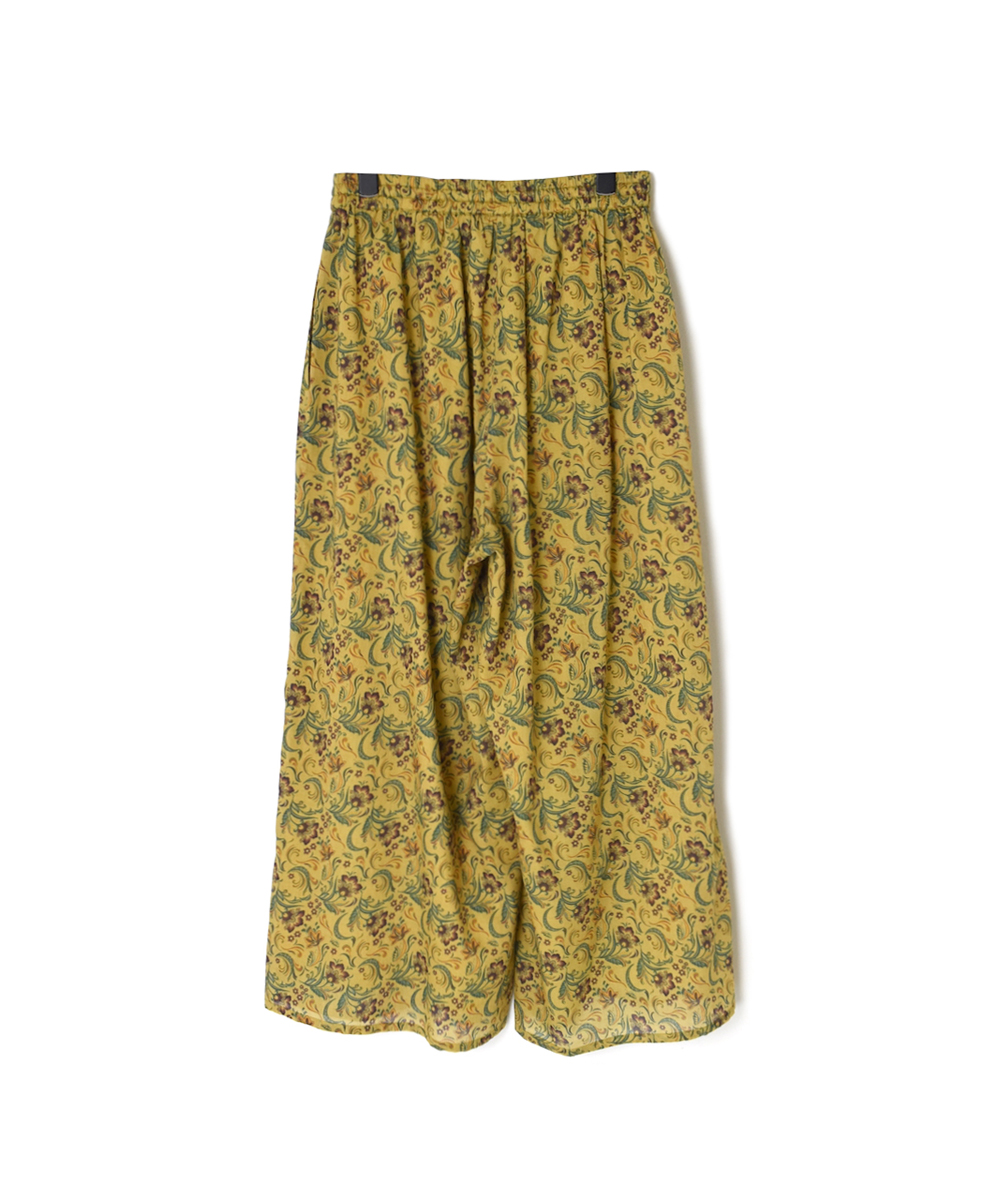 NSL25096(パンツ) 80s VOILE PAISLEY FLOWER PRINT WIDE EASY PANTS