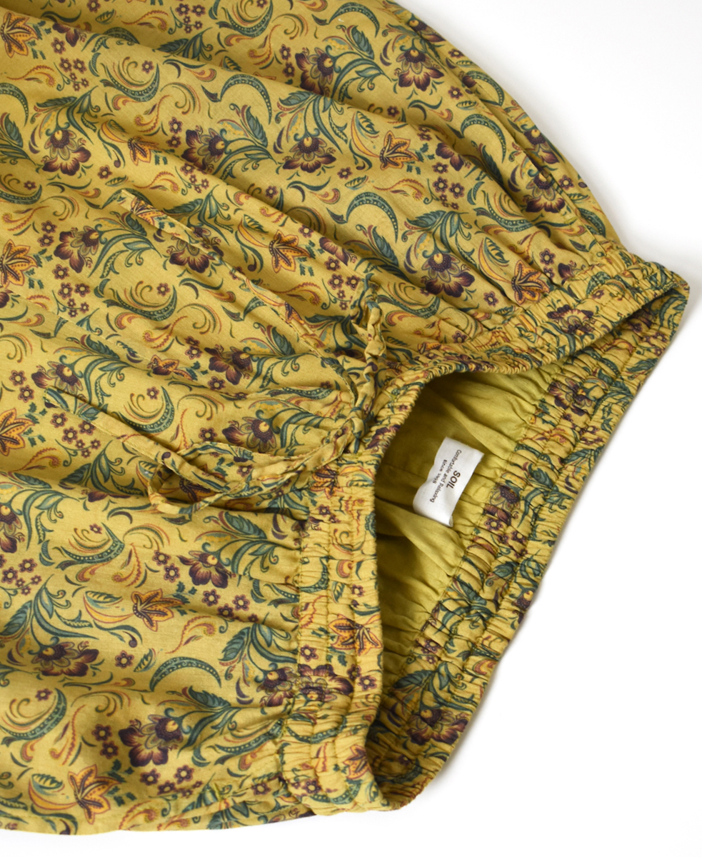 NSL25096(パンツ) 80s VOILE PAISLEY FLOWER PRINT WIDE EASY PANTS