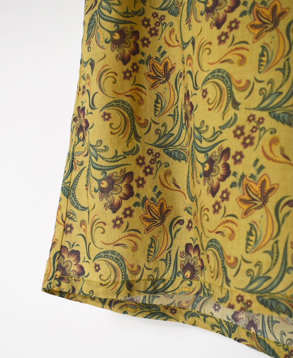 NSL25096(パンツ) 80s VOILE PAISLEY FLOWER PRINT WIDE EASY PANTS