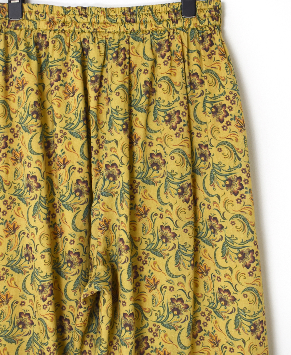 NSL25096(パンツ) 80s VOILE PAISLEY FLOWER PRINT WIDE EASY PANTS