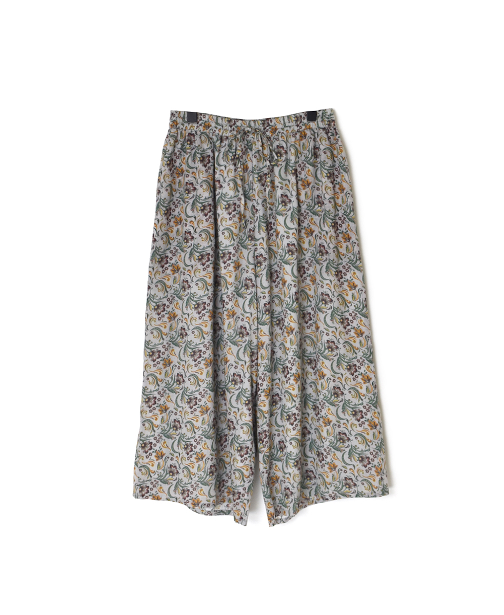 NSL25096(パンツ) 80s VOILE PAISLEY FLOWER PRINT WIDE EASY PANTS