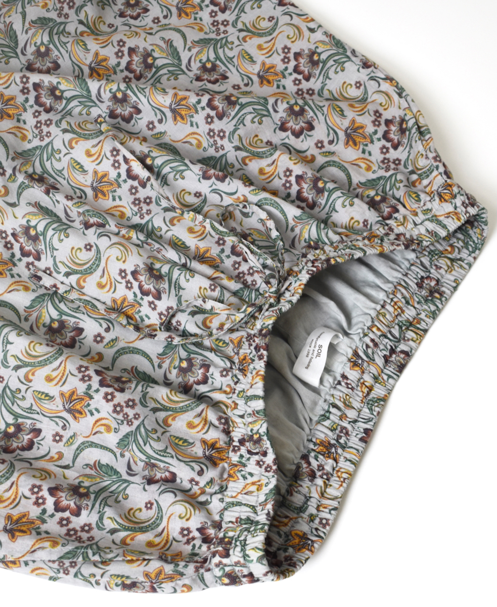 NSL25096(パンツ) 80s VOILE PAISLEY FLOWER PRINT WIDE EASY PANTS