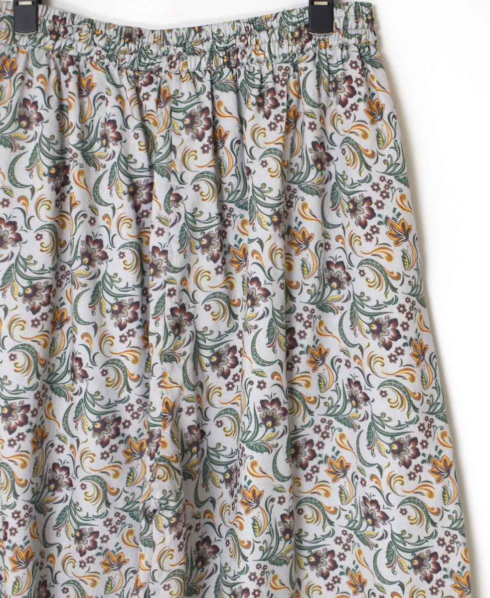 NSL25096(パンツ) 80s VOILE PAISLEY FLOWER PRINT WIDE EASY PANTS