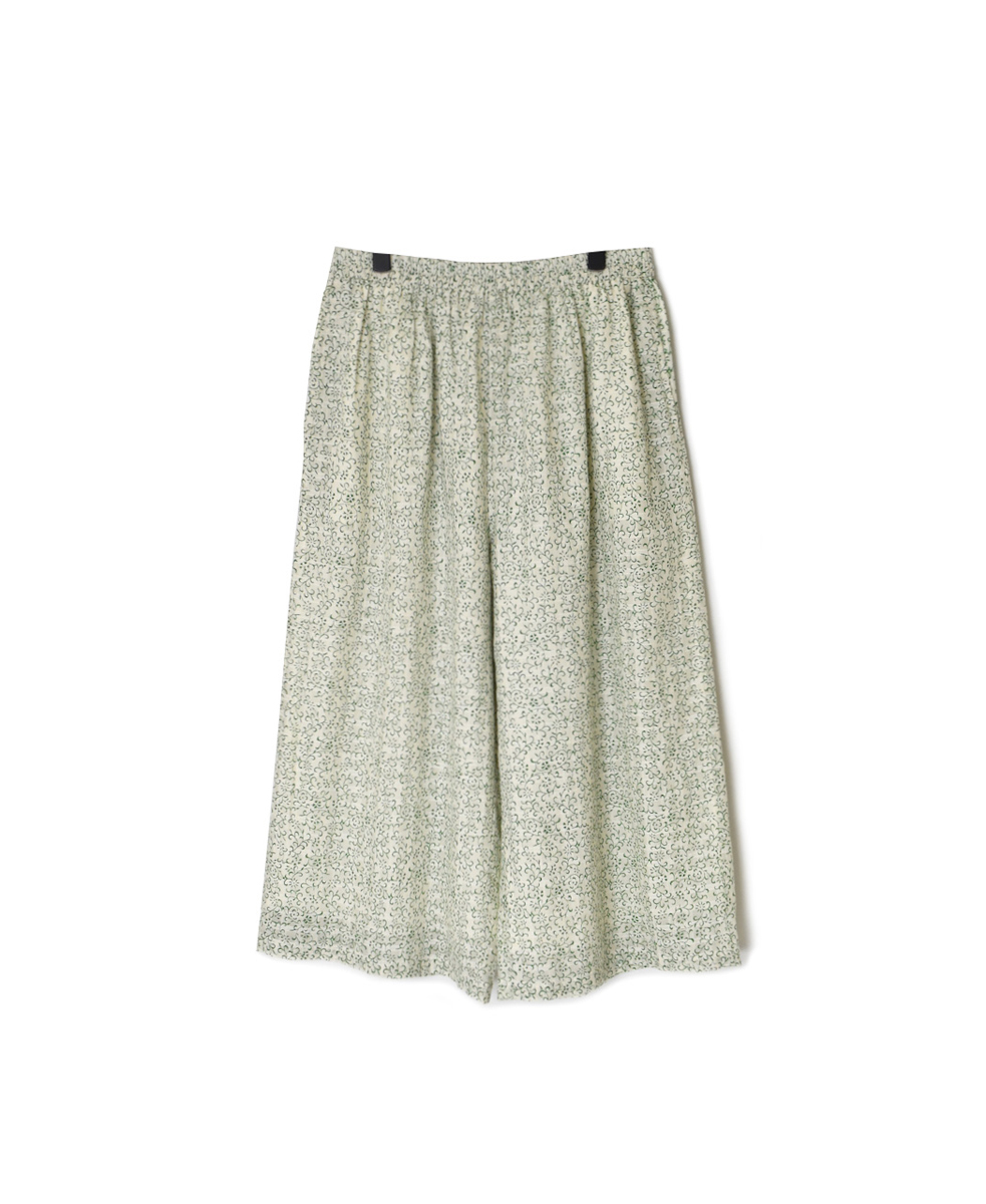 INMDS25095(パンツ) POWER LOOM COTTON DOBIE CHECK ARABESQUE SCREEN PRINT EASY PANTS