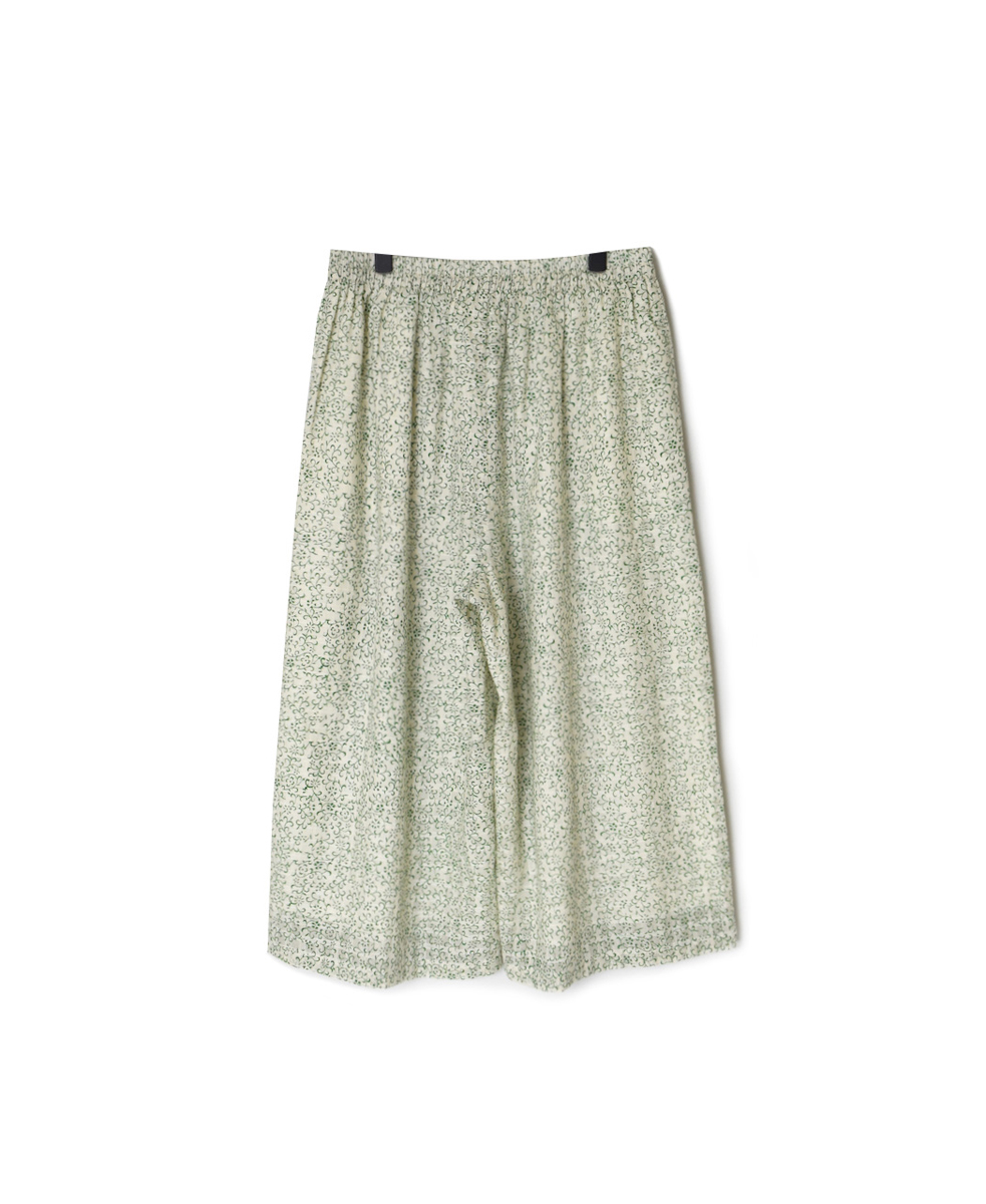 INMDS25095(パンツ) POWER LOOM COTTON DOBIE CHECK ARABESQUE SCREEN PRINT EASY PANTS