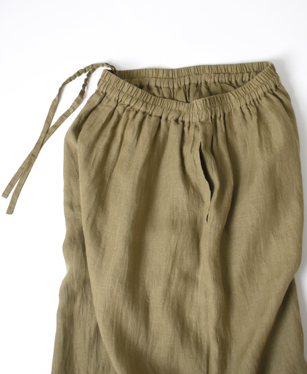INMDS25004(パンツ)YARN DYE AUTO LOOM 60s LINEN PLAIN EASY PANTS