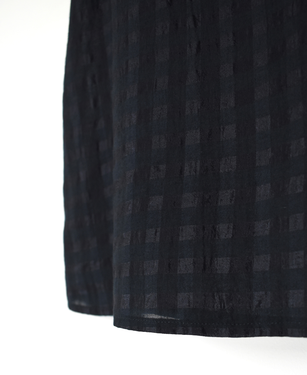 INMDS25081(タンクトップ) HANDWOVEN COTTON SILK CHECK U-NECK TANK TOP