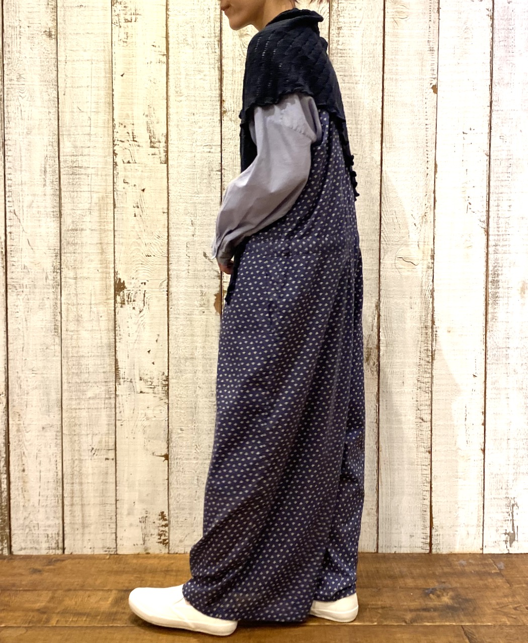 NSL25104(オーバーオール) 80s COTTON VOILE SMALL FLOWER PRINT NO/SL OVERALLS