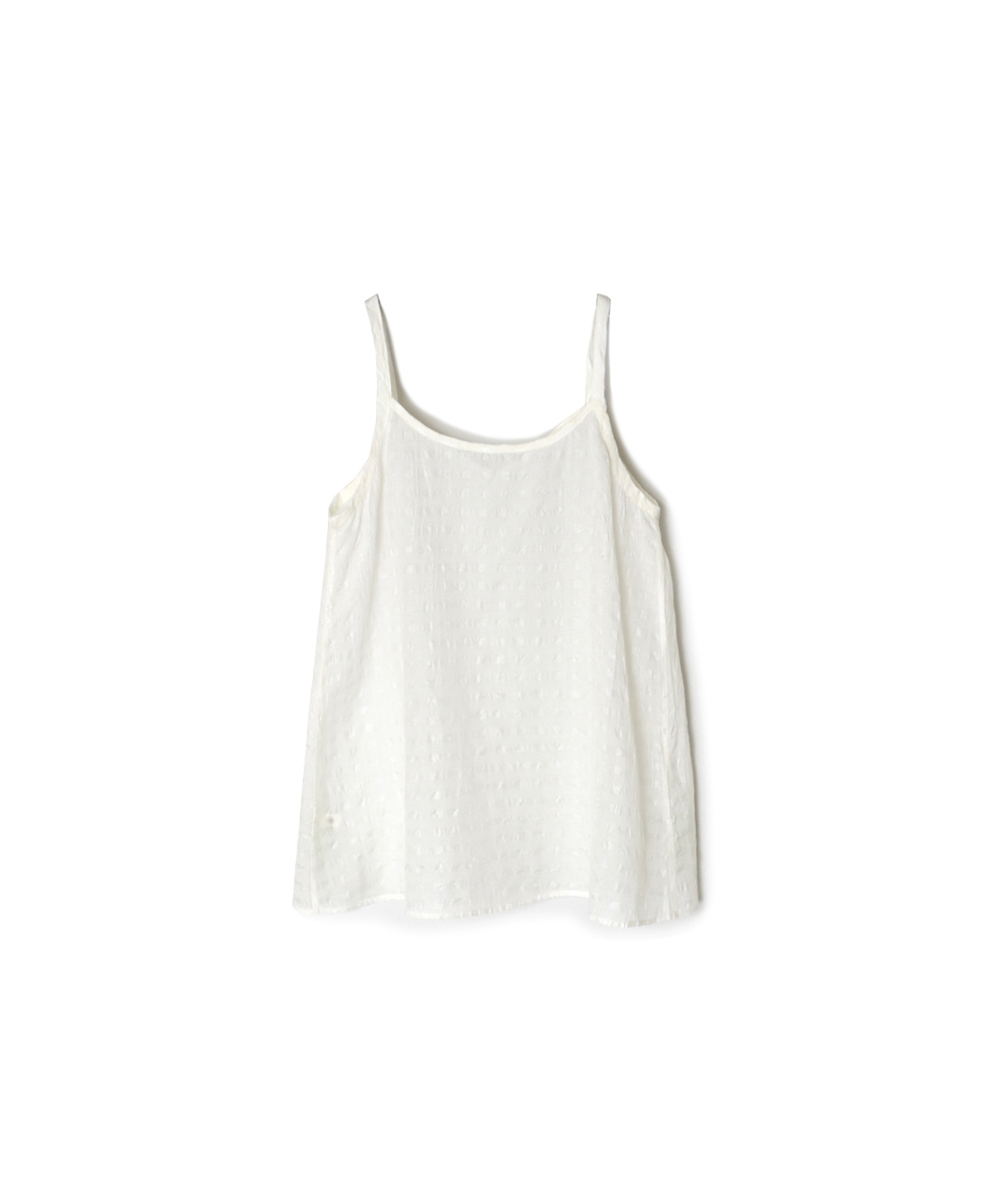 INMDS25083(キャミソール) HANDWOVEN COTTON SILK CHECK 2WAY CAMISOLE