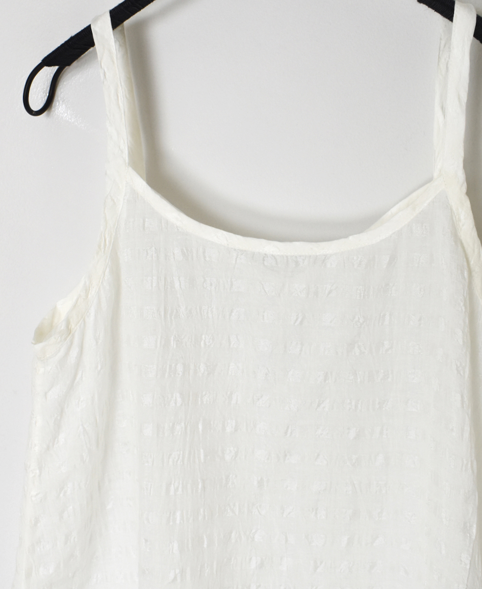 INMDS25083(キャミソール) HANDWOVEN COTTON SILK CHECK 2WAY CAMISOLE