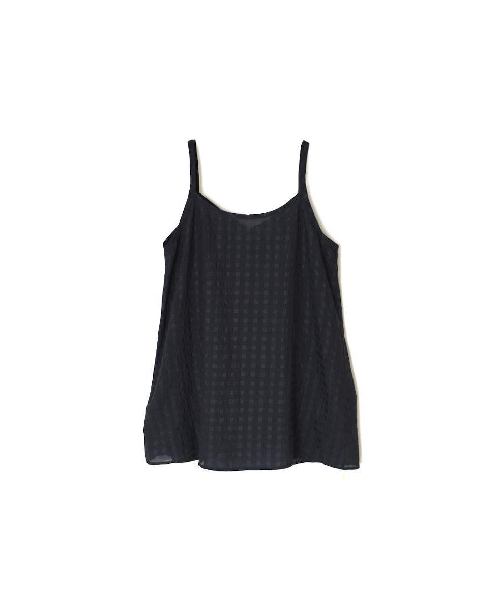 INMDS25083(キャミソール) HANDWOVEN COTTON SILK CHECK 2WAY CAMISOLE