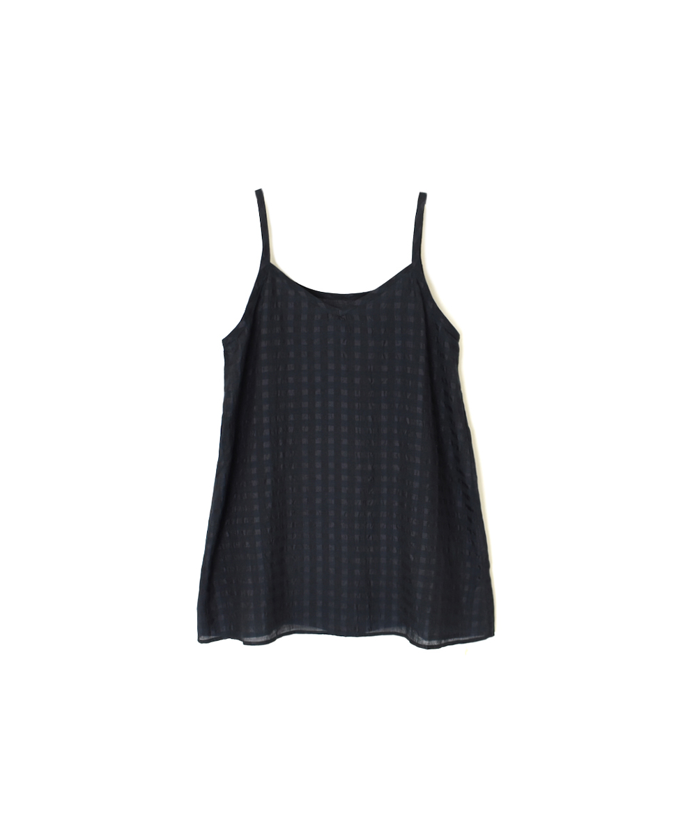 INMDS25083(キャミソール) HANDWOVEN COTTON SILK CHECK 2WAY CAMISOLE