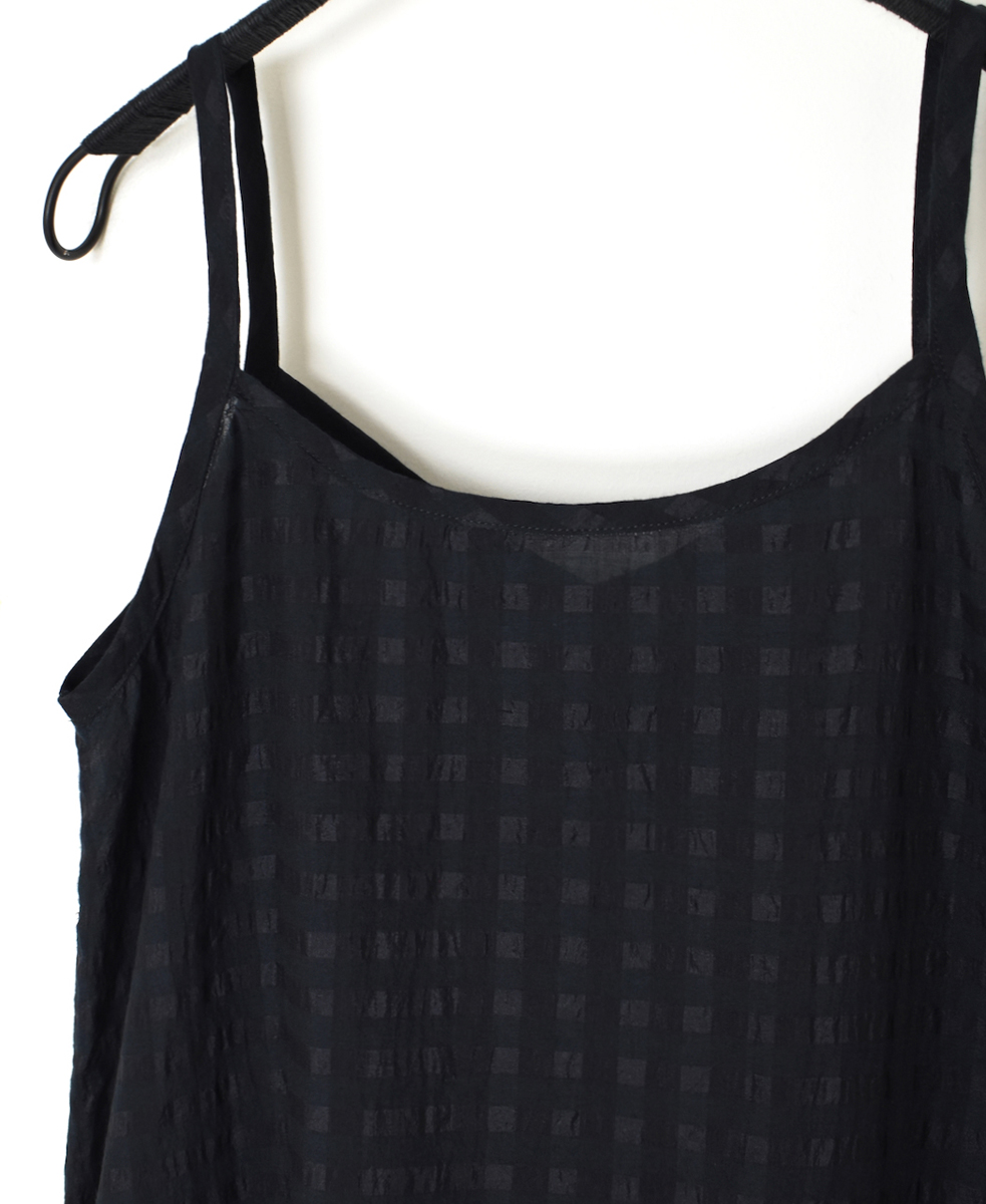 INMDS25083(キャミソール) HANDWOVEN COTTON SILK CHECK 2WAY CAMISOLE