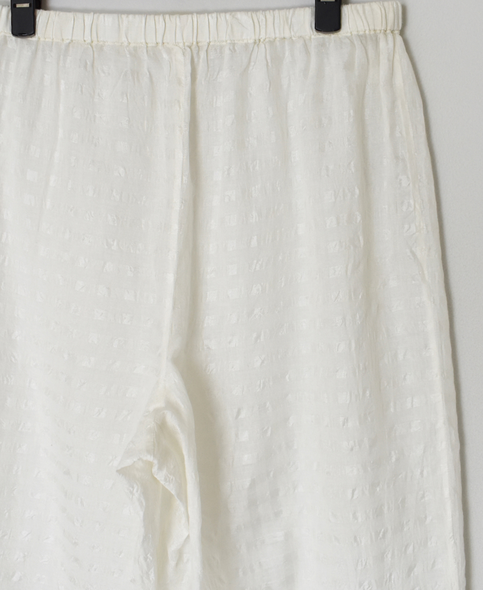 INMDS25084(パンツ) HANDWOVEN COTTON SILK CHECK EASY PANTS