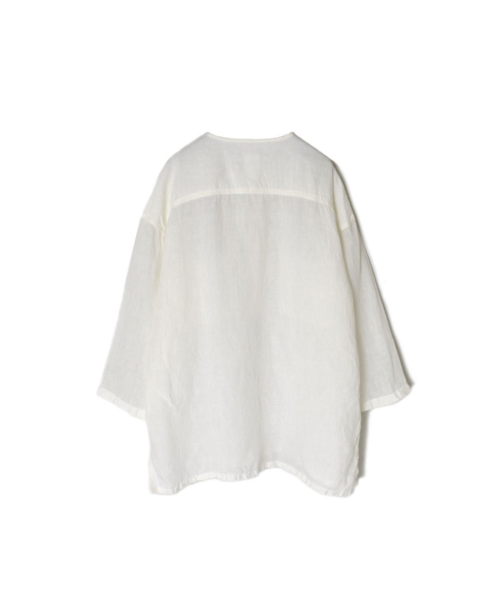 IMDSH2502HLD(シャツ) HANDWOVEN LINEN PLAIN(OVERDYE) MDS 3/4SL PULLOVER SHIRT