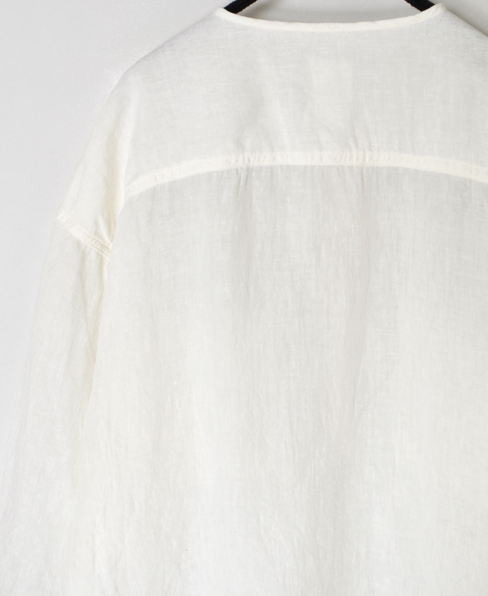 IMDSH2502HLD(シャツ) HANDWOVEN LINEN PLAIN(OVERDYE) MDS 3/4SL PULLOVER SHIRT
