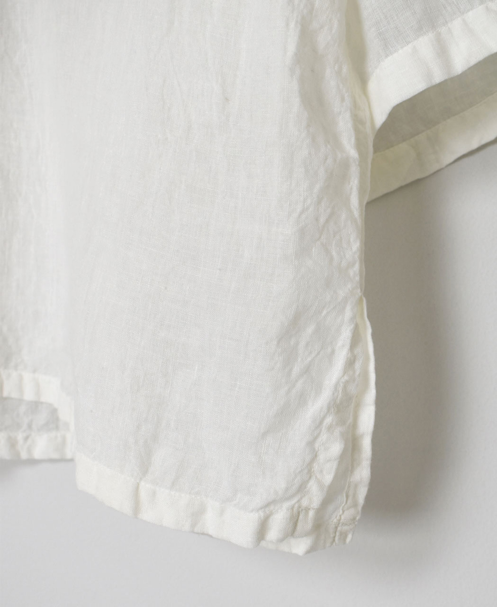 IMDSH2502HLD(シャツ) HANDWOVEN LINEN PLAIN(OVERDYE) MDS 3/4SL PULLOVER SHIRT