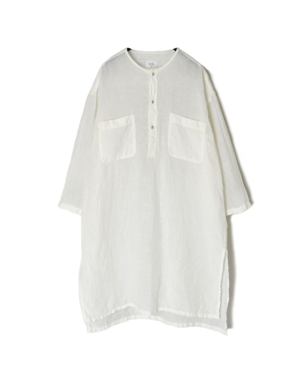 IMDSH2503HLD(シャツ) HANDWOVEN LINEN PLAIN(OVERDYE) MDS 3/4SL LONG PULLOVER SHIRT