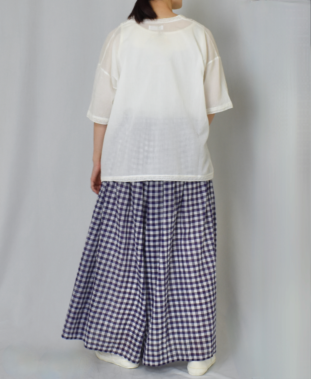 NSL24032 (ブラウス) VOILE LACE V-NECK LACE S/SL PULLOVER