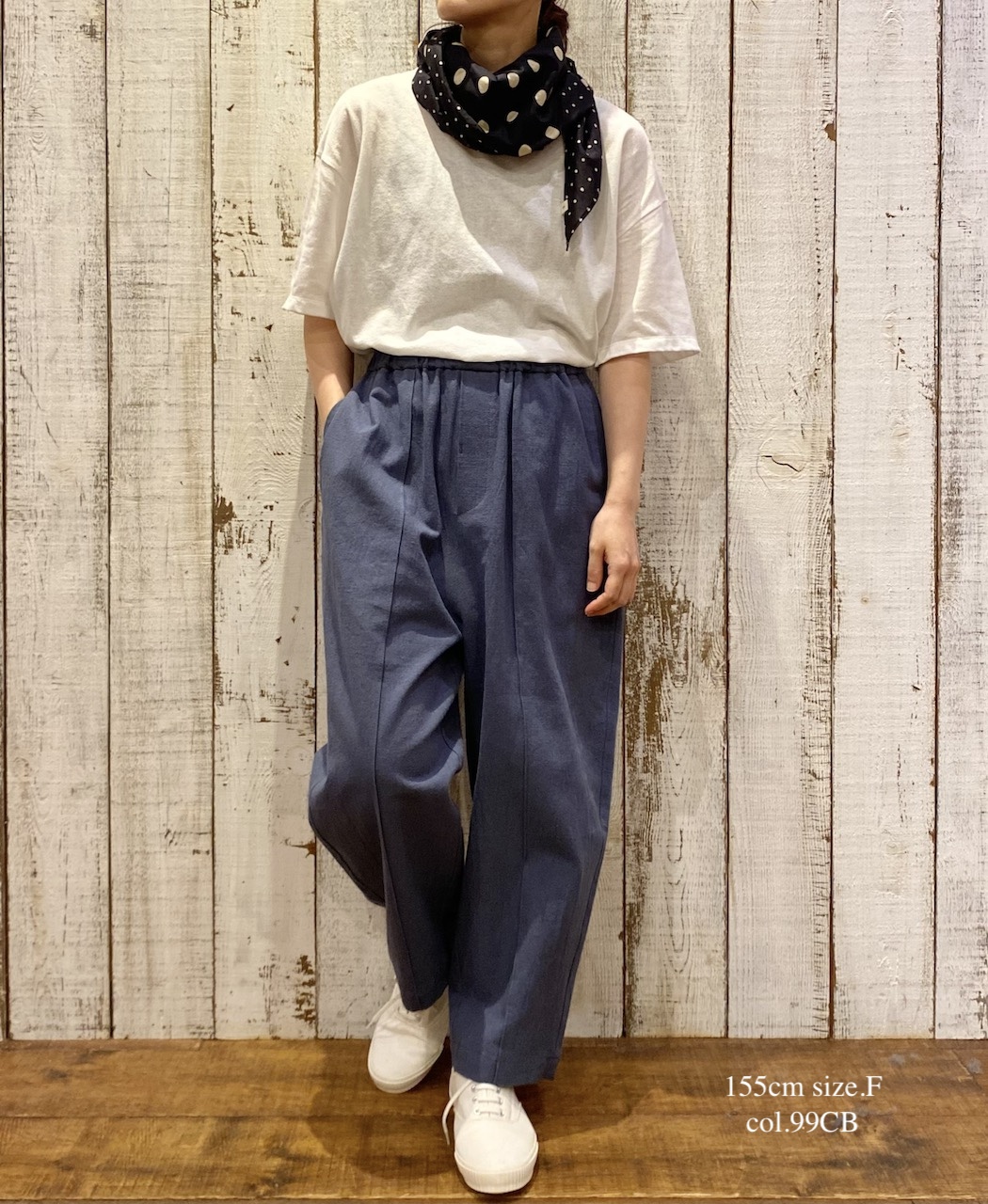 NSL22017 (スカーフ) COTTON VOILE DOT PRINT TRIANGLE SCARF