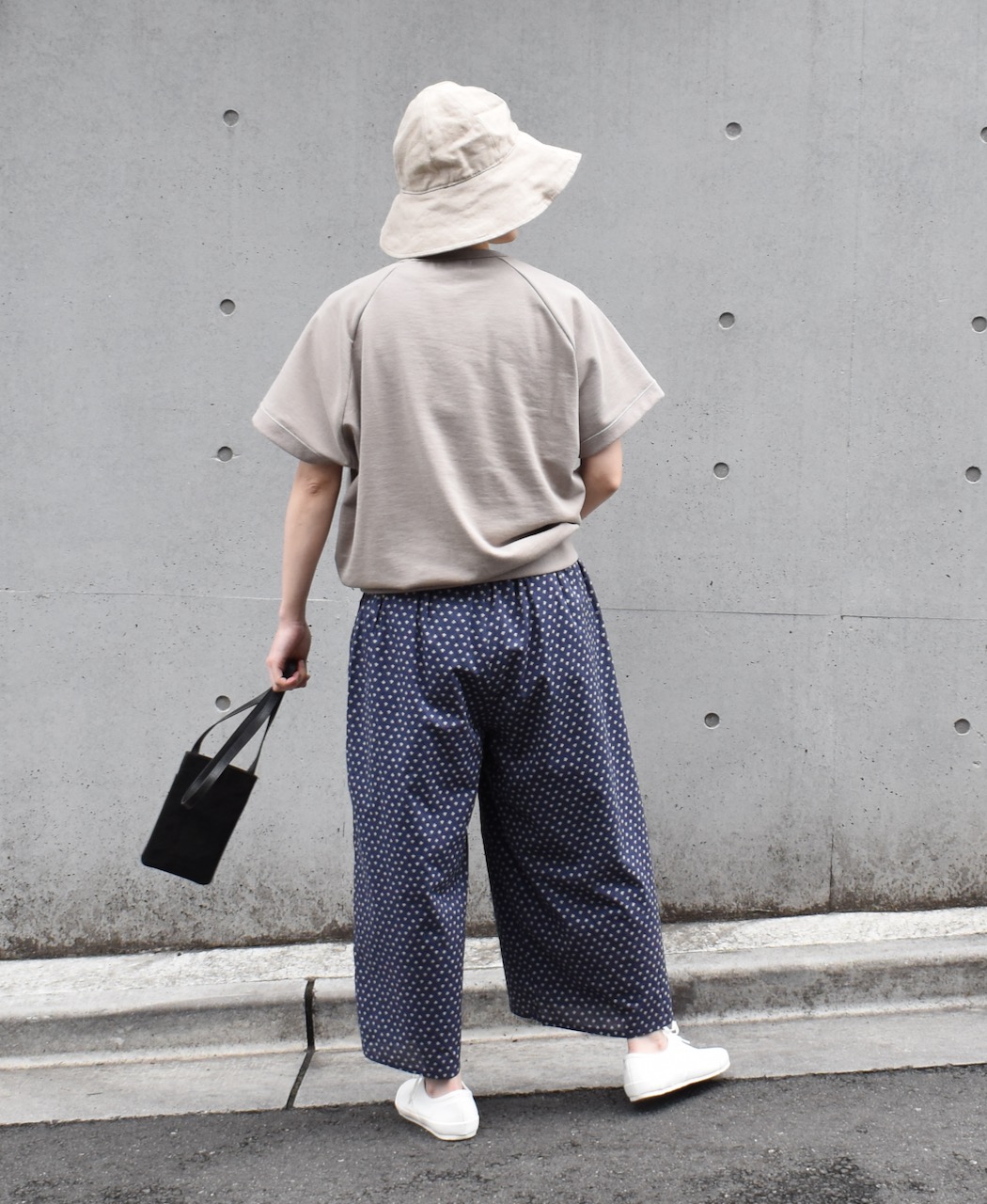 NSL25106(パンツ) 80s COTTON VOILE SMALL FLOWER PRINT WIDE EASY PANTS