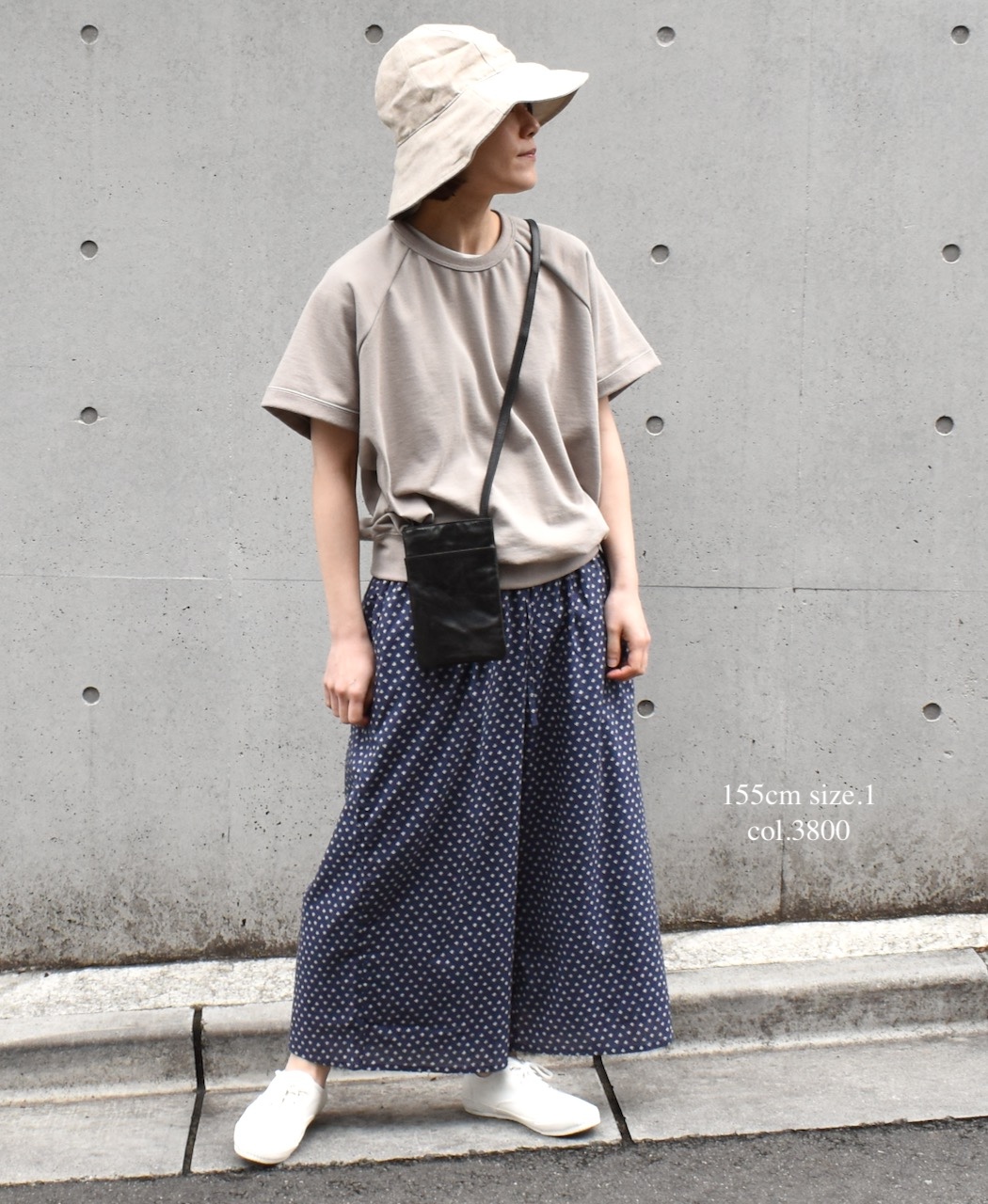 NSL25106(パンツ) 80s COTTON VOILE SMALL FLOWER PRINT WIDE EASY PANTS
