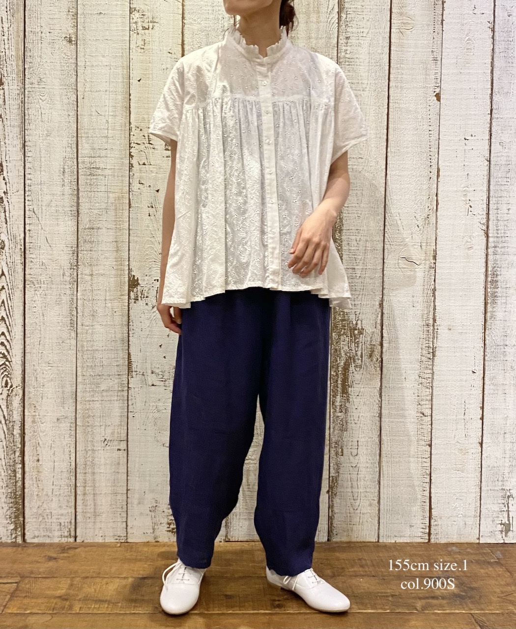 NSL25071(シャツ) ALL HEMLA FRILL CPLLAR FRENCH/SL SHIRT