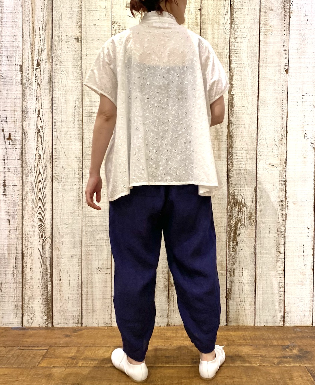 NSL25071(シャツ) ALL HEMLA FRILL CPLLAR FRENCH/SL SHIRT