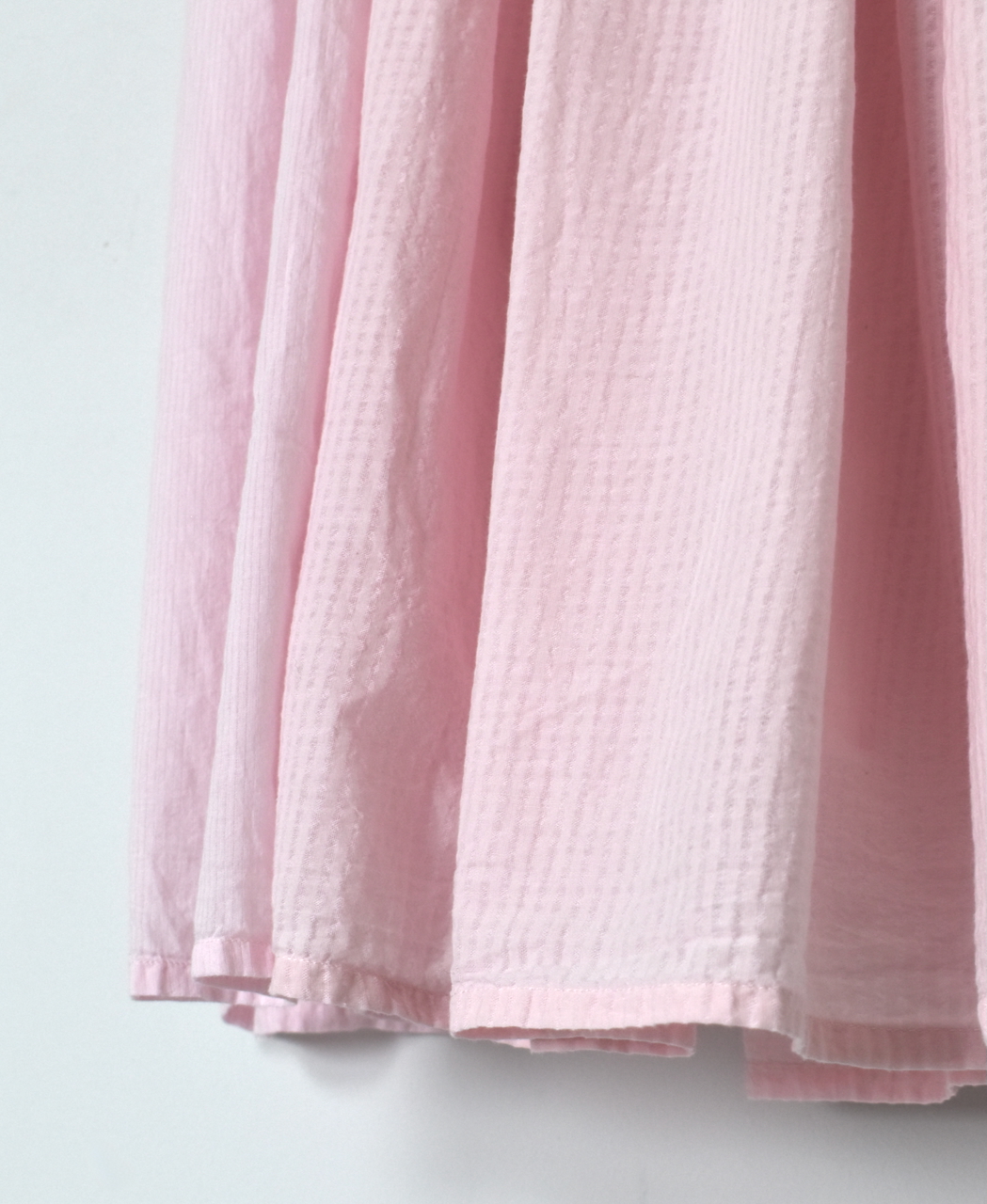 NMDS25236D(スカート) COTTON&LINEN PATCHWORK(OVERDYE) RAJASTHAN TUCK GATHERED SKIRT