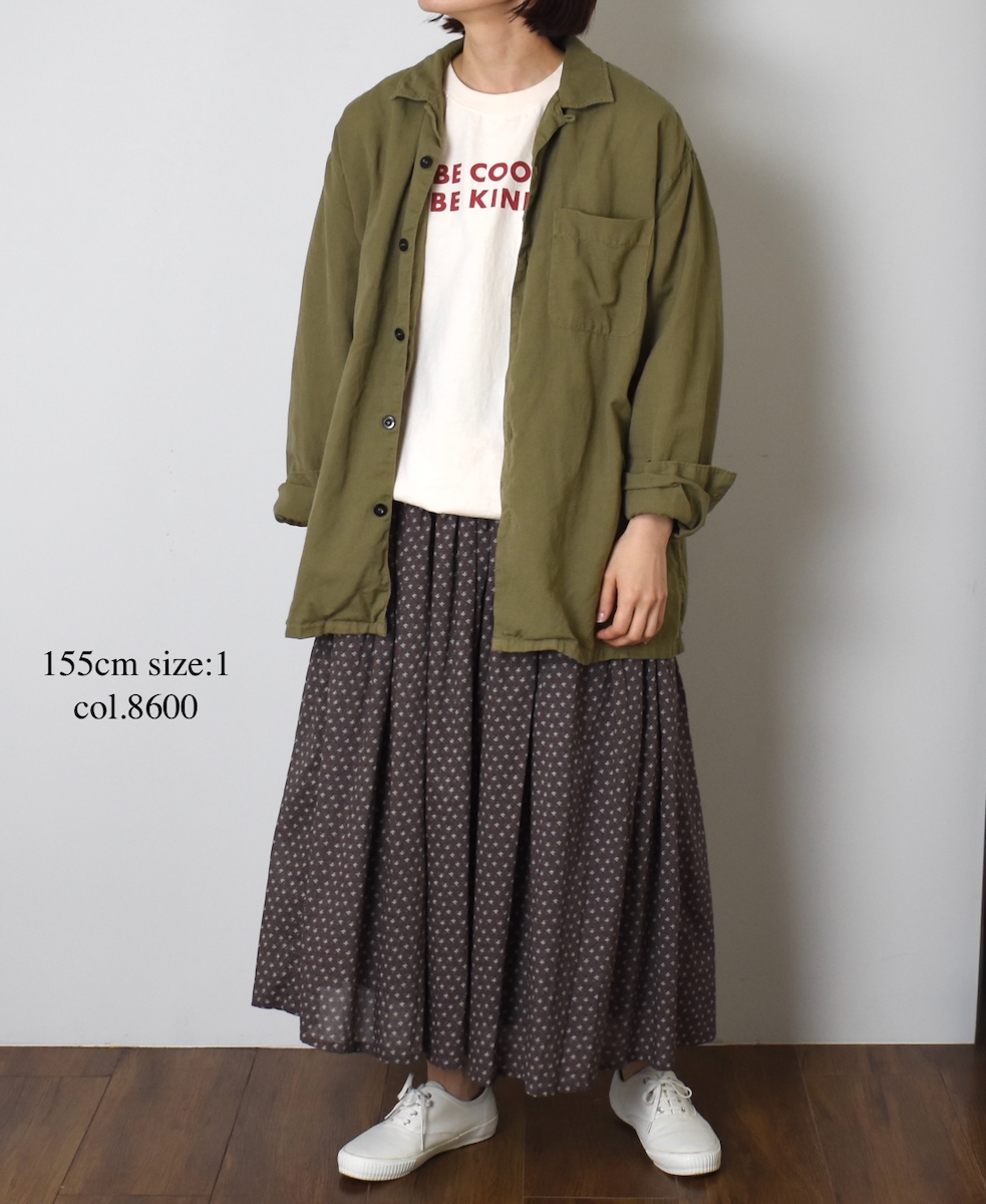 NSL25105(スカート) 80s COTTON VOILE SMALL FLOWER PRINT GATHERED SKIRT