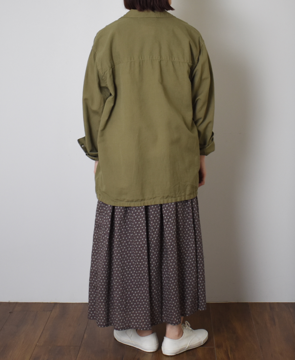 NSL25105(スカート) 80s COTTON VOILE SMALL FLOWER PRINT GATHERED SKIRT