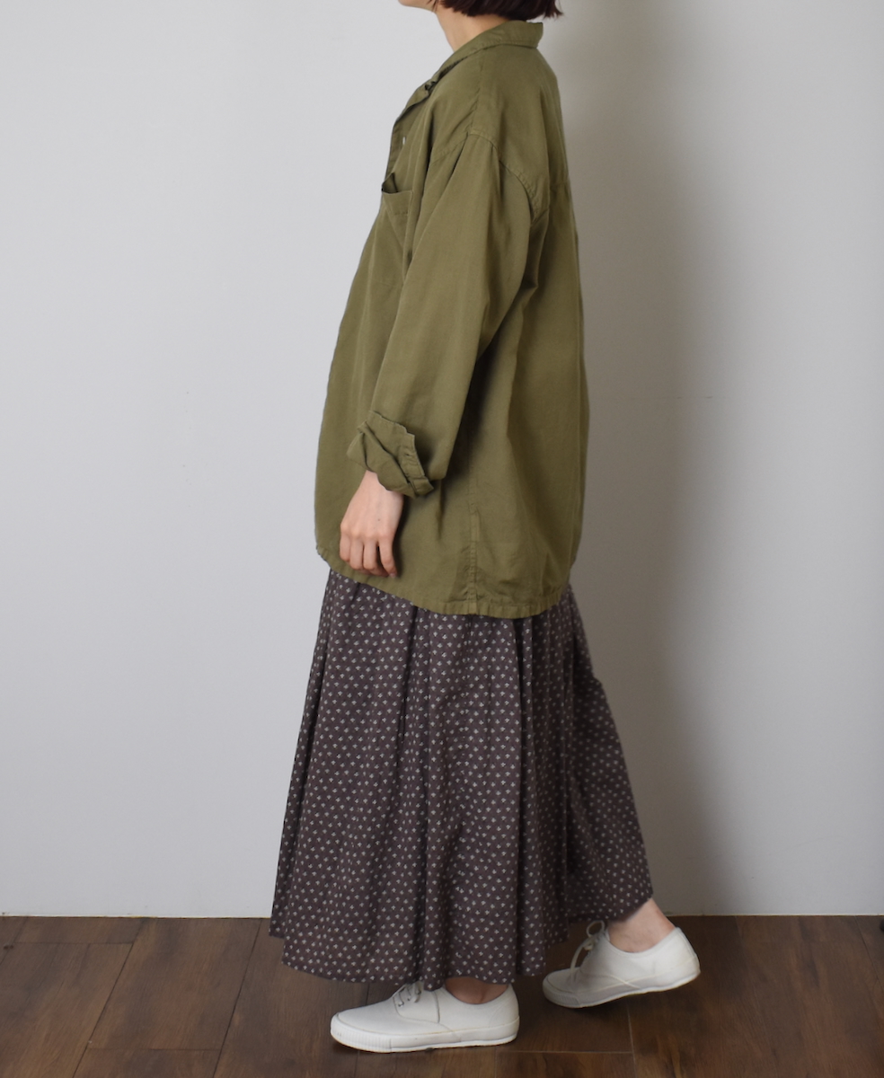 NSL25105(スカート) 80s COTTON VOILE SMALL FLOWER PRINT GATHERED SKIRT