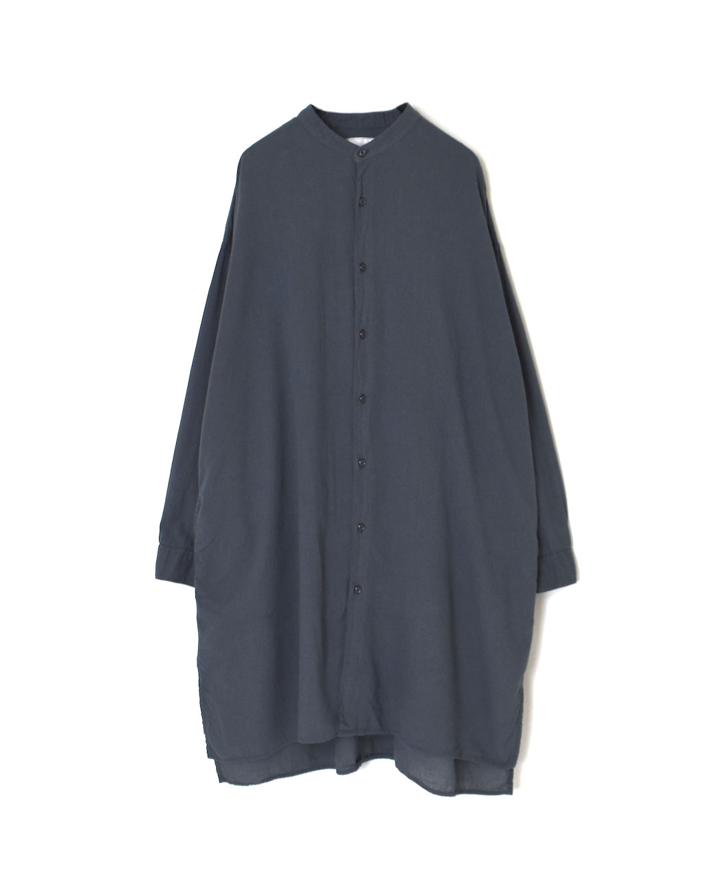 INAM2503G3D(シャツ) 30s GAUZE OVERDYE UTILITY BANDED COLLAR LONG SHIRT