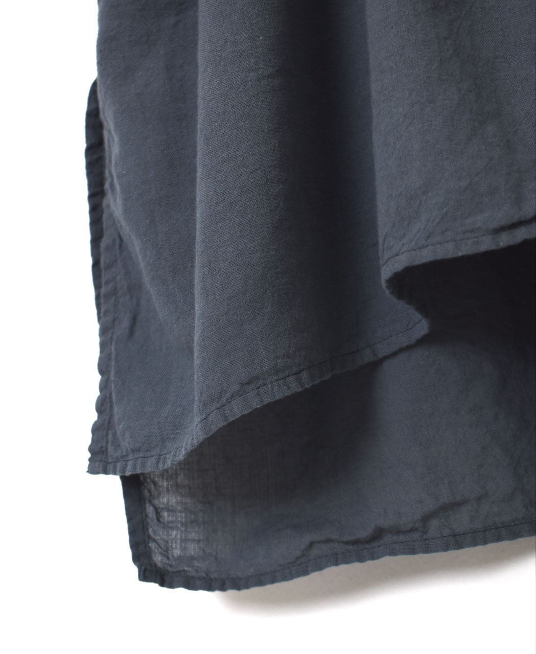 INAM2503G3D(シャツ) 30s GAUZE OVERDYE UTILITY BANDED COLLAR LONG SHIRT